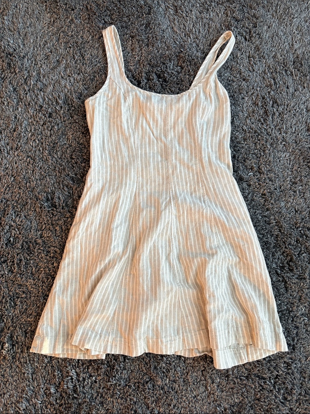 Universal Thread Cream and White Striped Sundress